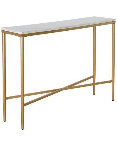 Abraham + Ivy Huxley 42in Rectangular Console Table With Faux Marble Top