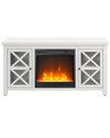 Abraham + Ivy Colton Rectangular Tv Stand With Crystal Fireplace For Tvs Up To  55in
