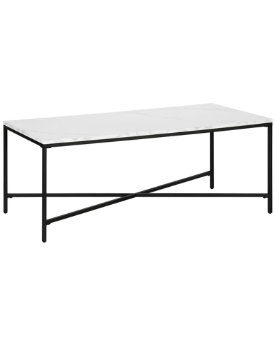 Abraham + Ivy Henley 48in Rectangular Coffee Table With Faux Marble Top