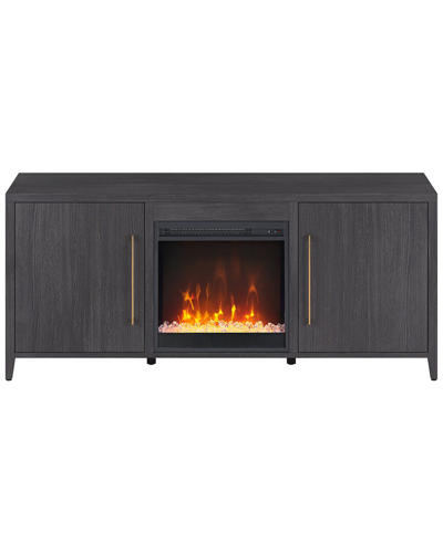 ABRAHAM + IVY ABRAHAM + IVY JASPER RECTANGULAR TV STAND WITH CRYSTAL FIREPLACE FOR TVS UP TO  65IN
