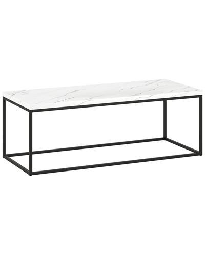 Abraham + Ivy Artur Rectangular Coffee Table With Faux Marble Top