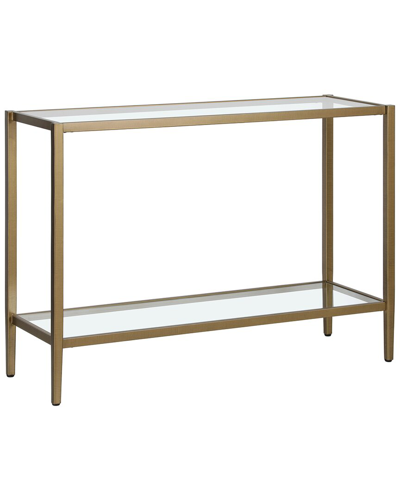 Abraham + Ivy Hera 42in Rectangular Console Table With Glass Shelf
