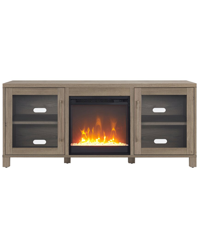 Abraham + Ivy Quincy Rectangular Tv Stand With Crystal Fireplace For Tvs Up To  65in