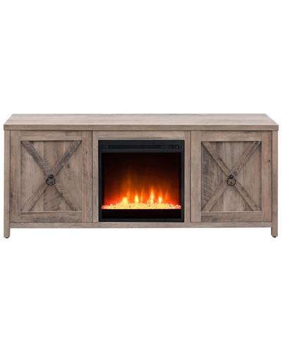 ABRAHAM + IVY ABRAHAM + IVY GRANGER RECTANGULAR TV STAND WITH CRYSTAL FIREPLACE FOR TVS UP  TO 65IN