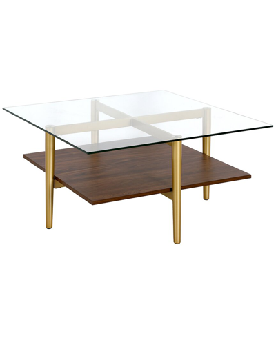 Abraham + Ivy Otto 32in Square Coffee Table With Shelf