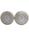 VOLUSPA VOLUSPA PACK OF 2 12OZ SUEDE BLANC 3-WICK TIN CANDLES