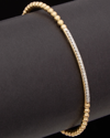 Meshmerise 18k Over Silver Vermeil 0.12 Ct. Tw. Diamond Ball Cuff