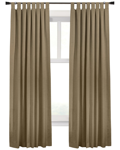 Thermaplus Ventura Set Of 2 Blackout Tab Top 52x95 Curtain Panels In Brown