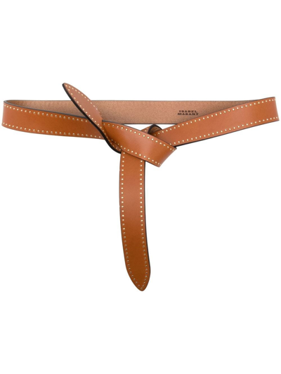 Isabel Marant Lecce Leather Belt In 中間色
