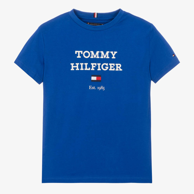 Tommy Hilfiger Teen Boys Blue Cotton T-shirt