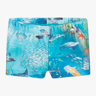 Molo Baby Boys Blue Ocean Swim Shorts (upf50+)