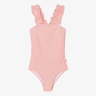 Molo Teen Girls Pink Stripe Swim Suit (upf50+)