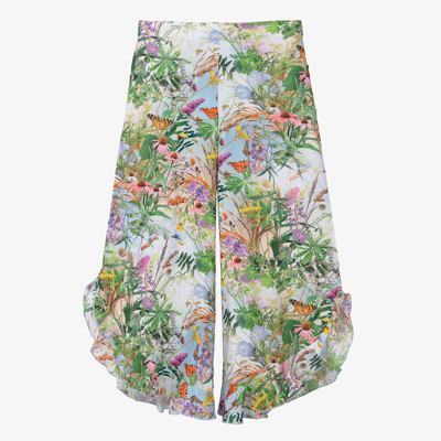Molo Teen Girls Green Floral Beach Trousers