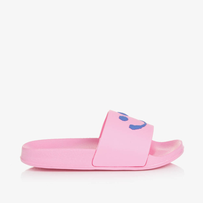 Molo Kids' Girls Pink Smiling Face Foam Sliders