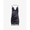 Nensi Dojaka Lace Trim Mini Dress In Black Black