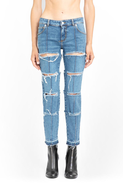 Alexander Mcqueen Jeans In Blue