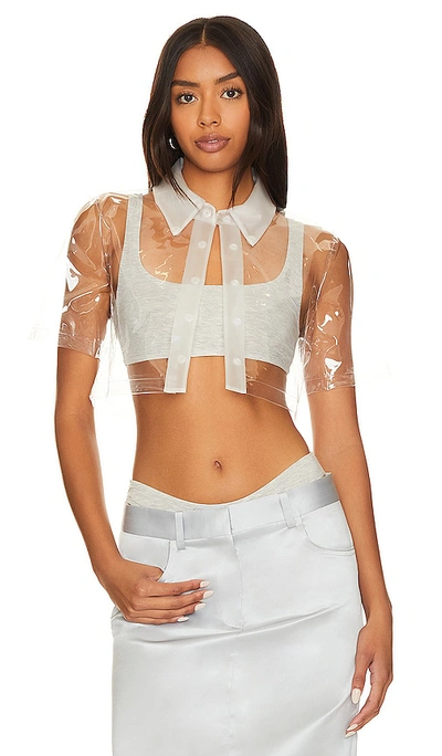 Revolve X Paatiff The Invisible Cropped Shirt In White