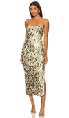 Runaway The Label Gabourne Dress In Gold