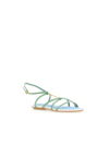 Jacquemus Green 'les Sandales Pralu Plates' Sandals In Light Green