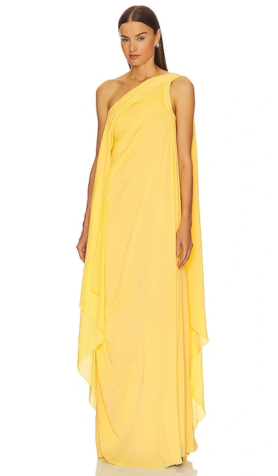 Revolve X Molnm Hortense One Shoulder Dress In Yellow