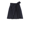 Kenzo Pleated Mini Skirt In Blue