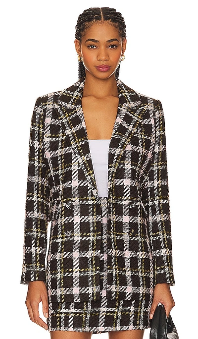 Favorite Daughter The Phoebe Blazer In Chocolate Plaid
