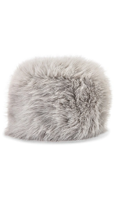 Adrienne Landau Faux Fox Fur Hat In Grey