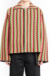 Lanvin Men Curb Chevron Knit Jacket In Multicolor