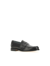 Tod's Block Heel Loafers Penny Strap In Black