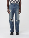 Rhude Boxer Distressed Straight-leg Jeans In Denim