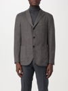 Boglioli Chevron Pattern Blazer In Grey