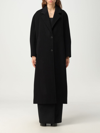 Alexander Mcqueen Double-breasted Wool Blend Coat With Buckle Detail In Black