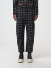 Marni Check-pattern Wide-leg Cropped Trousers In Black