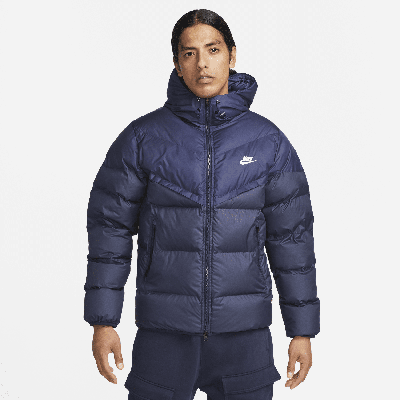 Nike Men's Windrunner Primaloftâ® Storm-fit Hooded Puffer Jacket In Blue