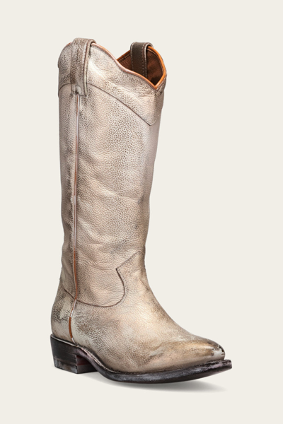 The Frye Company Frye Billy Daisy Pull On Western Boots In Light Gold