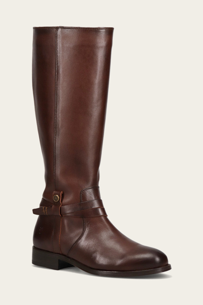 The Frye Company Frye Melissa Belted Tall Wide Calf Boots In Redwood