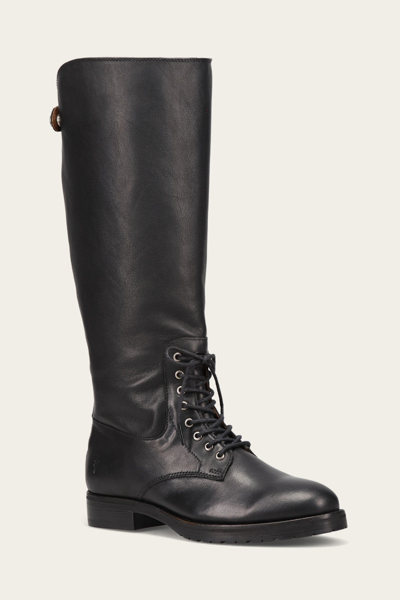 The Frye Company Frye Melissa Lug Back Zip Tall Boots In Black