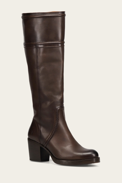 The Frye Company Frye Jean Tall Pull On Tall Boots In Chocolate