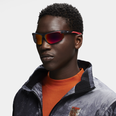 Nike Men's Windtrack Mirrored Sunglasses In Grey