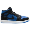 Jordan Mens  Aj 1 Mid In Black/white/blue