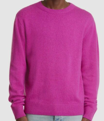 Pre-owned The Elder Statesman $1040  Unisex Purple Cashmere Crewneck Sweater Size Large