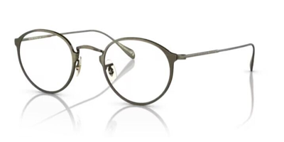 Pre-owned Oliver Peoples 0ov 1144t Dawson 5284 Antique Gold Round Men's 46mm Eyeglasses In Clear
