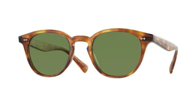 Pre-owned Oliver Peoples 0ov5454su Desmon Sun 14834e Havana/vibrant Green Sunglasses