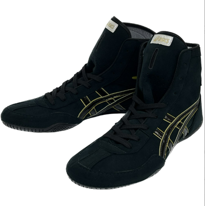 Pre-owned Asics 【made To Order】 Wrestling Shoes 1083a001 Ex-eo Twr900 Black X Black X Gold