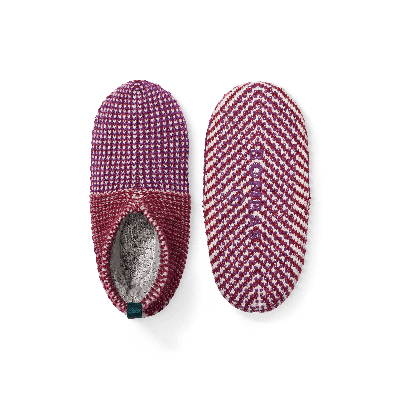Bombas Textured Gripper Slippers In Cabernet
