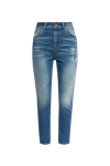 Balmain Women's 5 Pkts Medium Blue Slim Jeans In New