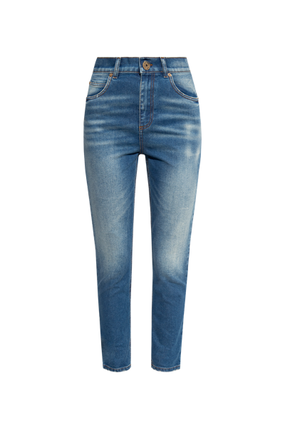 Balmain Logo Detailed Slim Cut Jeans In New