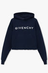GIVENCHY GIVENCHY NAVY BLUE LOGO HOODIE
