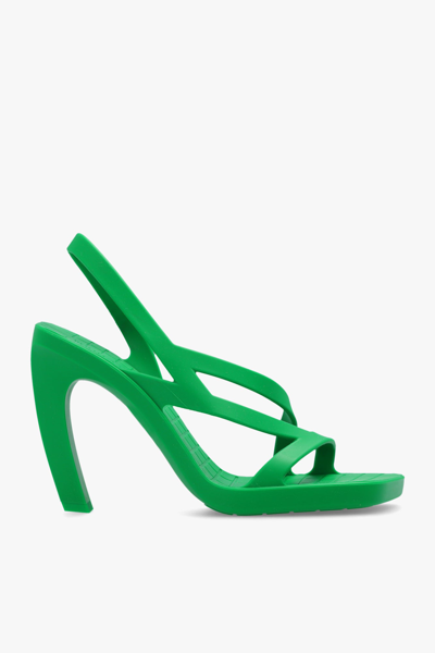 Bottega Veneta Jimbo Slingback Rubber Heeled Sandals In Green