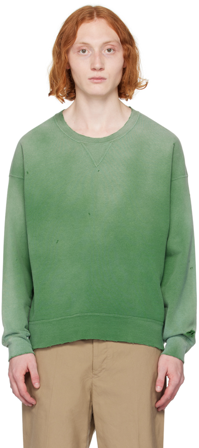 Visvim Jumbo Sb Crash Sweater In Green